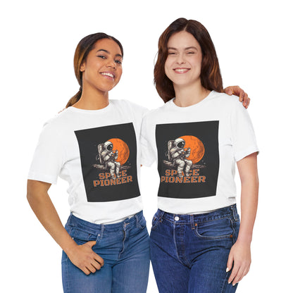 Space Pioneer Unisex Tee - Astronaut Graphic Shirt, Cool Space Themed Gift, Sci-Fi Lover Apparel, Casual Wear, Cosmic Adventure