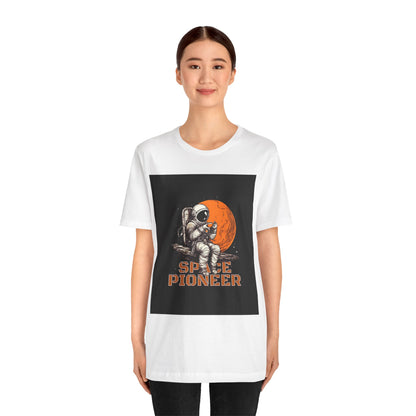 Space Pioneer Unisex Tee - Astronaut Graphic Shirt, Cool Space Themed Gift, Sci-Fi Lover Apparel, Casual Wear, Cosmic Adventure