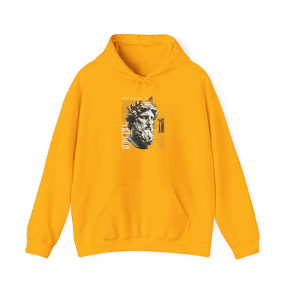 Artistic Hooded Sweatshirt with Classic Design, Casual Apparel, Gift for Art Lovers, Unisex Fashion, Cozy Streetwear, Layering Essential