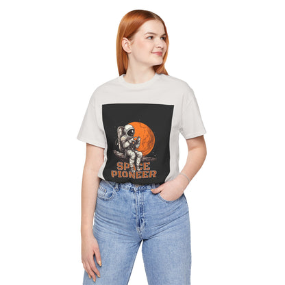 Space Pioneer Unisex Tee - Astronaut Graphic Shirt, Cool Space Themed Gift, Sci-Fi Lover Apparel, Casual Wear, Cosmic Adventure