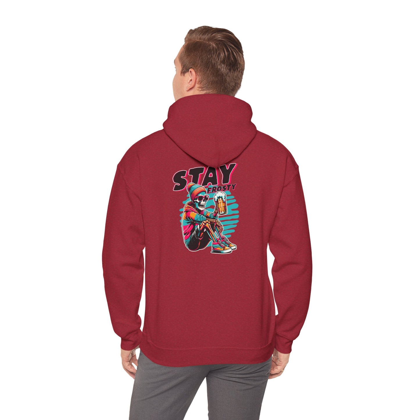 Stay Frosty Hooded Sweatshirt - Cozy Unisex Hoodie for Winter, Gift for Friends, Holiday Style, Casual Wear, Everyday Comfort