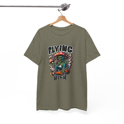 Flying High Unisex Cotton Tee, Psychedelic Shirt, Casual Wear, Gift for Stoners, Retro Fashion, Fun Graphic T-Shirt