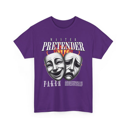 Theatrical Masks Unisex Heavy Cotton Tee, Perfect for Drama Lovers, Gift for Actors, Casual Wear, Theatre Fan Apparel