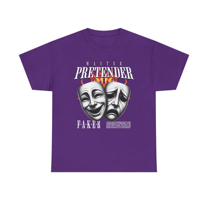 Theatrical Masks Unisex Heavy Cotton Tee, Perfect for Drama Lovers, Gift for Actors, Casual Wear, Theatre Fan Apparel