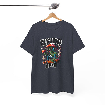 Flying High Unisex Cotton Tee, Psychedelic Shirt, Casual Wear, Gift for Stoners, Retro Fashion, Fun Graphic T-Shirt