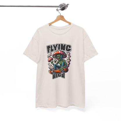 Flying High Unisex Cotton Tee, Psychedelic Shirt, Casual Wear, Gift for Stoners, Retro Fashion, Fun Graphic T-Shirt