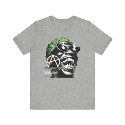 Bold Graphic Tee, Edgy Streetwear Shirt, Urban Casual Wear, Unisex Fashion Top, Gift for Music Lovers, Distinctive Artwork Tee