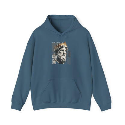 Artistic Hooded Sweatshirt with Classic Design, Casual Apparel, Gift for Art Lovers, Unisex Fashion, Cozy Streetwear, Layering Essential