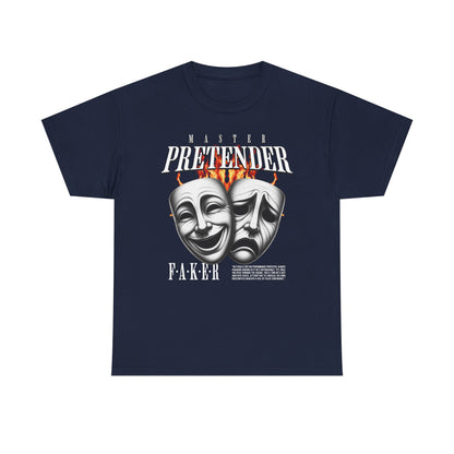 Theatrical Masks Unisex Heavy Cotton Tee, Perfect for Drama Lovers, Gift for Actors, Casual Wear, Theatre Fan Apparel