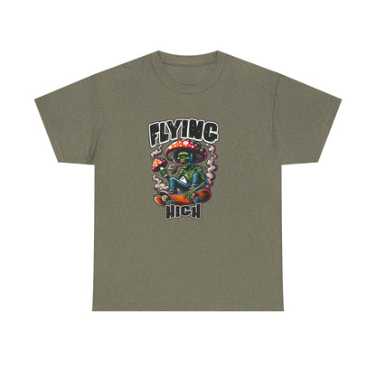 Flying High Unisex Cotton Tee, Psychedelic Shirt, Casual Wear, Gift for Stoners, Retro Fashion, Fun Graphic T-Shirt
