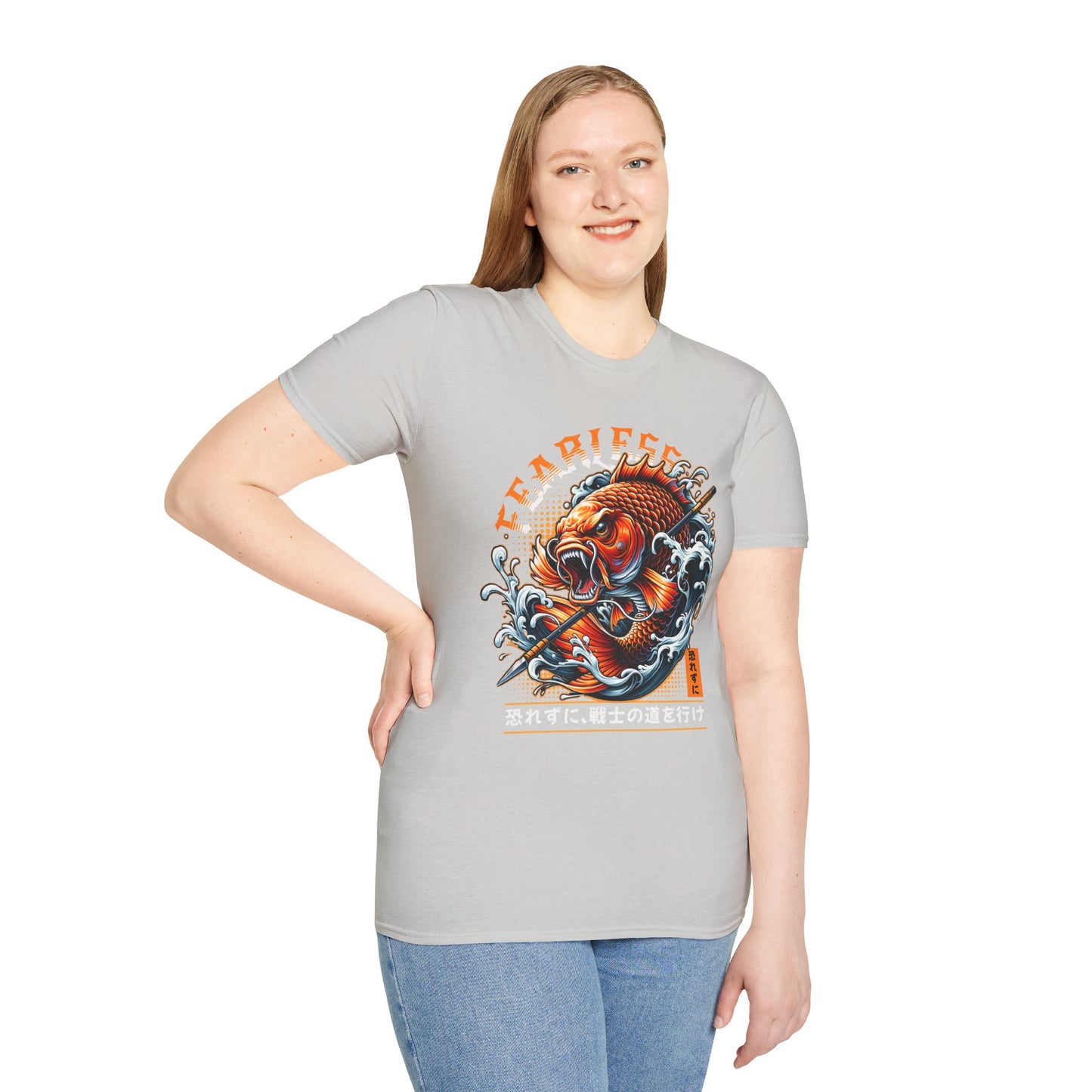 Fearless Koi Unisex Softstyle T-Shirt - Inspirational Gift, Casual Wear, Everyday Comfort, Success Apparel, Relaxed Fit