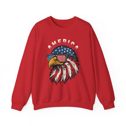 Patriotic Eagle Crewneck Sweatshirt, America Sweatshirt, Unisex Pullover, 4th of July Shirt, Eagle Graphic Sweatshirt