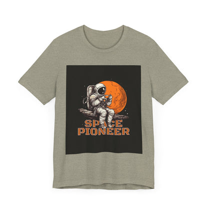 Space Pioneer Unisex Tee - Astronaut Graphic Shirt, Cool Space Themed Gift, Sci-Fi Lover Apparel, Casual Wear, Cosmic Adventure