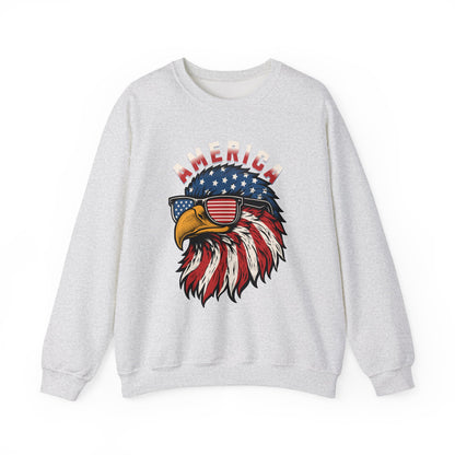 Patriotic Eagle Crewneck Sweatshirt, America Sweatshirt, Unisex Pullover, 4th of July Shirt, Eagle Graphic Sweatshirt