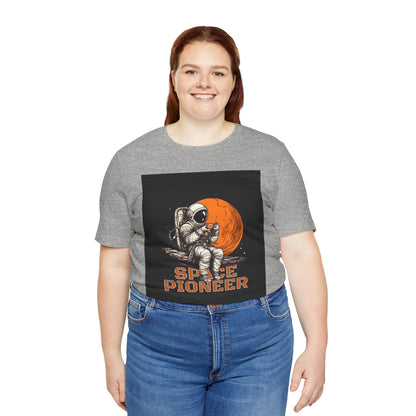 Space Pioneer Unisex Tee - Astronaut Graphic Shirt, Cool Space Themed Gift, Sci-Fi Lover Apparel, Casual Wear, Cosmic Adventure
