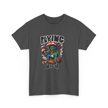 Flying High Unisex Cotton Tee, Psychedelic Shirt, Casual Wear, Gift for Stoners, Retro Fashion, Fun Graphic T-Shirt