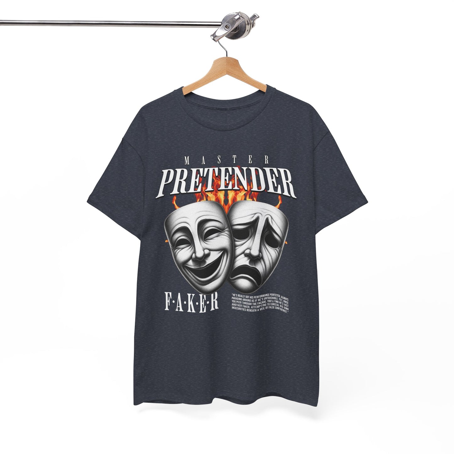 Theatrical Masks Unisex Heavy Cotton Tee, Perfect for Drama Lovers, Gift for Actors, Casual Wear, Theatre Fan Apparel