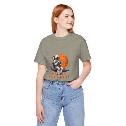 Space Pioneer Astronaut Tee, Cosmic Shirt, Gift for Astro Lovers, Unisex Graphic Tee, Sci-Fi T-Shirt, Casual Spacewear