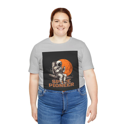 Space Pioneer Unisex Tee - Astronaut Graphic Shirt, Cool Space Themed Gift, Sci-Fi Lover Apparel, Casual Wear, Cosmic Adventure