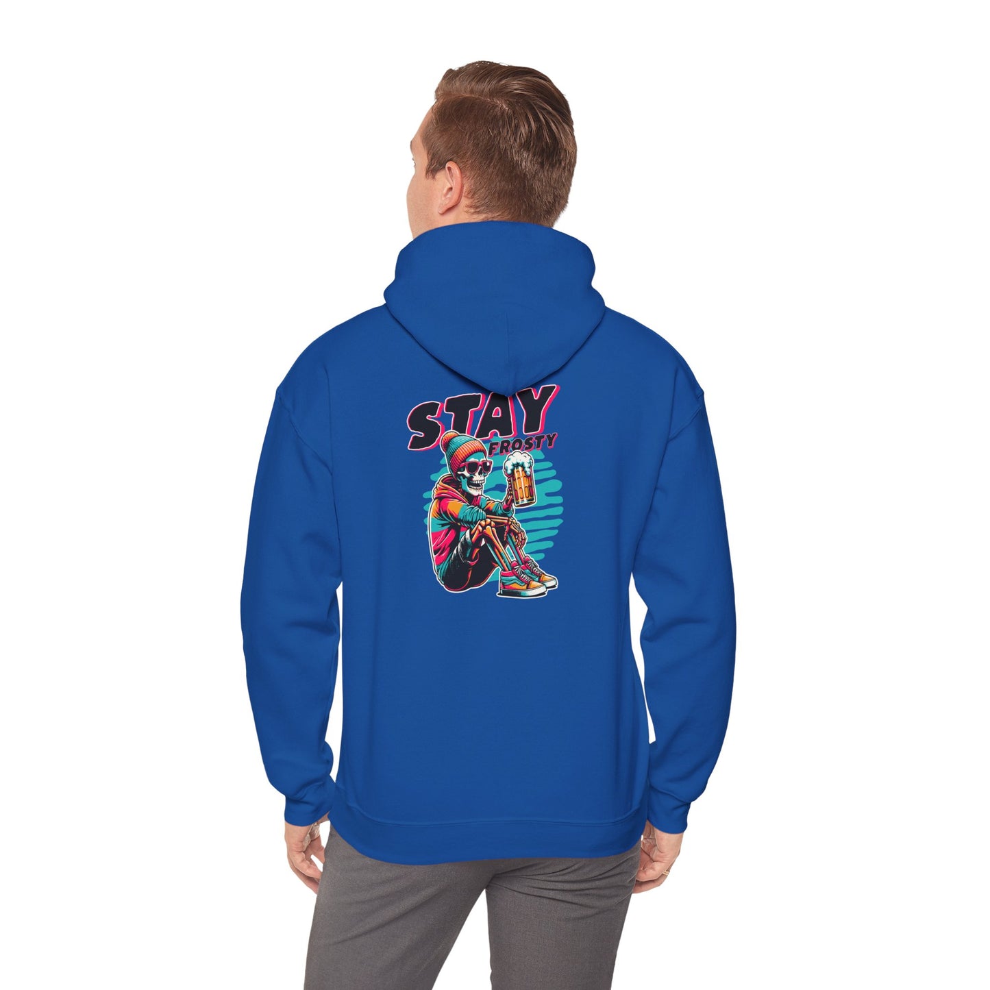 Stay Frosty Hooded Sweatshirt - Cozy Unisex Hoodie for Winter, Gift for Friends, Holiday Style, Casual Wear, Everyday Comfort