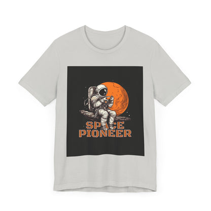 Space Pioneer Unisex Tee - Astronaut Graphic Shirt, Cool Space Themed Gift, Sci-Fi Lover Apparel, Casual Wear, Cosmic Adventure