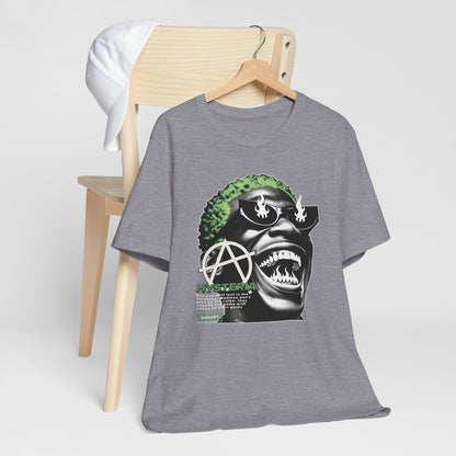 Bold Graphic Tee, Edgy Streetwear Shirt, Urban Casual Wear, Unisex Fashion Top, Gift for Music Lovers, Distinctive Artwork Tee