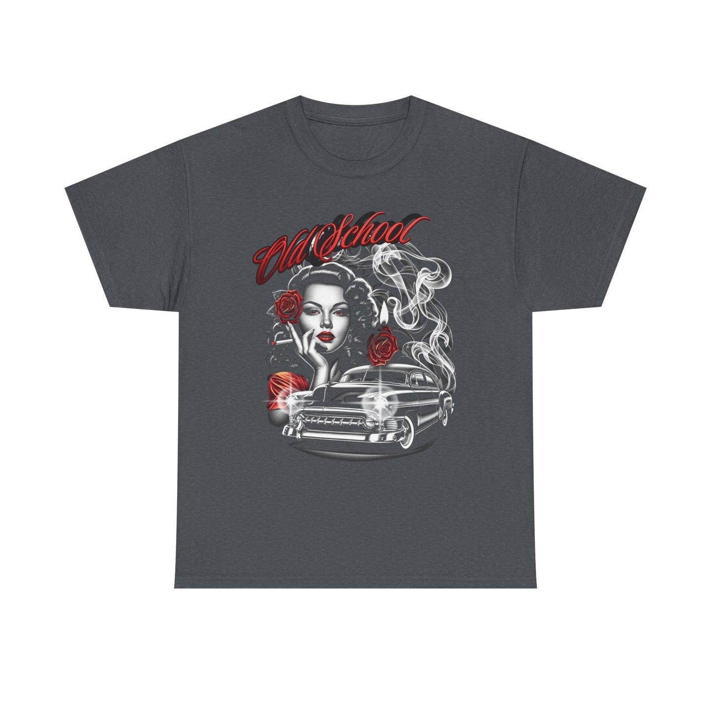 Artistic Unisex Heavy Cotton Tee - Vintage Vibes Graphic, Casual Wear, Music Lover Gift, Street Style Tee, Unisex Shirt