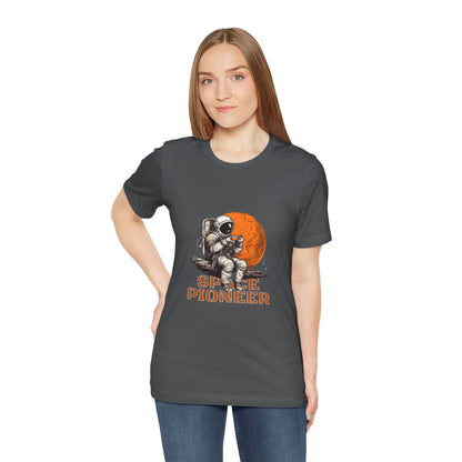 Space Pioneer Astronaut Tee, Cosmic Shirt, Gift for Astro Lovers, Unisex Graphic Tee, Sci-Fi T-Shirt, Casual Spacewear