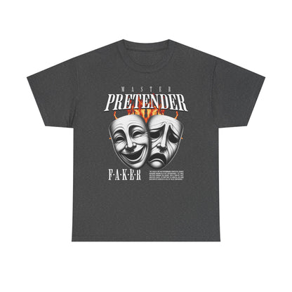 Theatrical Masks Unisex Heavy Cotton Tee, Perfect for Drama Lovers, Gift for Actors, Casual Wear, Theatre Fan Apparel