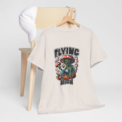 Flying High Unisex Cotton Tee, Psychedelic Shirt, Casual Wear, Gift for Stoners, Retro Fashion, Fun Graphic T-Shirt