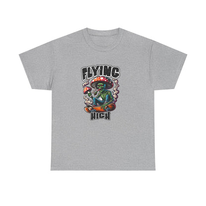 Flying High Unisex Cotton Tee, Psychedelic Shirt, Casual Wear, Gift for Stoners, Retro Fashion, Fun Graphic T-Shirt