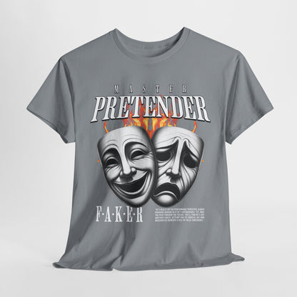 Theatrical Masks Unisex Heavy Cotton Tee, Perfect for Drama Lovers, Gift for Actors, Casual Wear, Theatre Fan Apparel