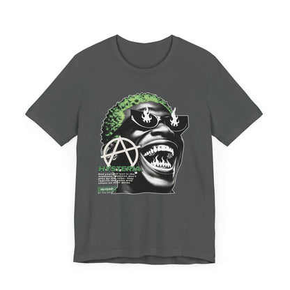 Bold Graphic Tee, Edgy Streetwear Shirt, Urban Casual Wear, Unisex Fashion Top, Gift for Music Lovers, Distinctive Artwork Tee