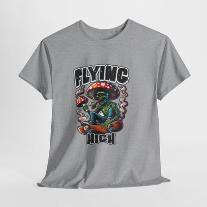 Flying High Unisex Cotton Tee, Psychedelic Shirt, Casual Wear, Gift for Stoners, Retro Fashion, Fun Graphic T-Shirt