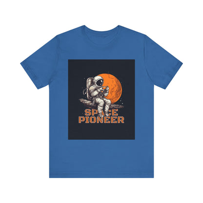 Space Pioneer Unisex Tee - Astronaut Graphic Shirt, Cool Space Themed Gift, Sci-Fi Lover Apparel, Casual Wear, Cosmic Adventure