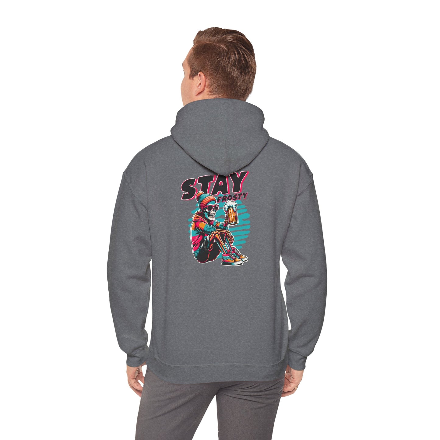 Stay Frosty Hooded Sweatshirt - Cozy Unisex Hoodie for Winter, Gift for Friends, Holiday Style, Casual Wear, Everyday Comfort