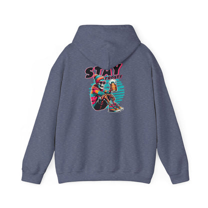 Stay Frosty Hooded Sweatshirt - Cozy Unisex Hoodie for Winter, Gift for Friends, Holiday Style, Casual Wear, Everyday Comfort