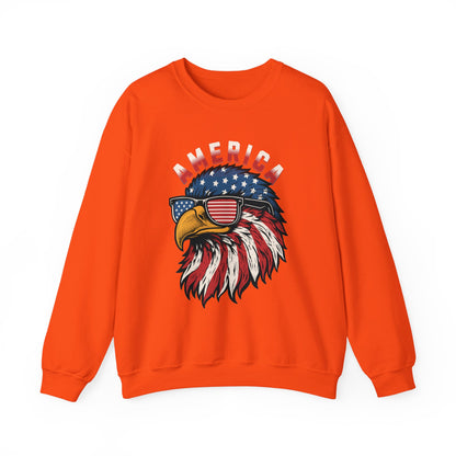 Patriotic Eagle Crewneck Sweatshirt, America Sweatshirt, Unisex Pullover, 4th of July Shirt, Eagle Graphic Sweatshirt