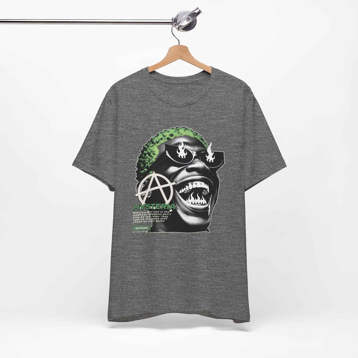 Bold Graphic Tee, Edgy Streetwear Shirt, Urban Casual Wear, Unisex Fashion Top, Gift for Music Lovers, Distinctive Artwork Tee
