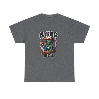 Flying High Unisex Cotton Tee, Psychedelic Shirt, Casual Wear, Gift for Stoners, Retro Fashion, Fun Graphic T-Shirt