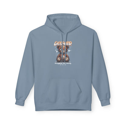 Despair Bear Hoodie | Cozy Graphic Fleece Sweatshirt for Comfort | Cute Gift for Friends | Fall Essentials | Unisex Casual Wear