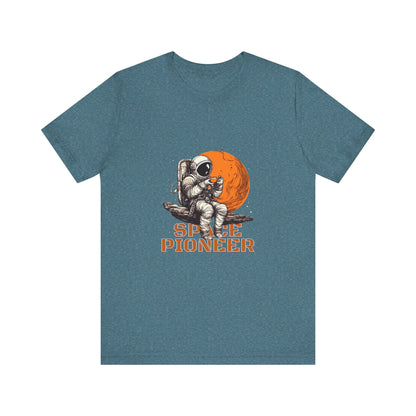 Space Pioneer Astronaut Tee, Cosmic Shirt, Gift for Astro Lovers, Unisex Graphic Tee, Sci-Fi T-Shirt, Casual Spacewear