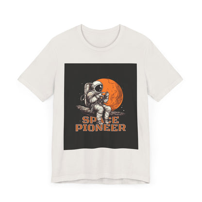 Space Pioneer Unisex Tee - Astronaut Graphic Shirt, Cool Space Themed Gift, Sci-Fi Lover Apparel, Casual Wear, Cosmic Adventure