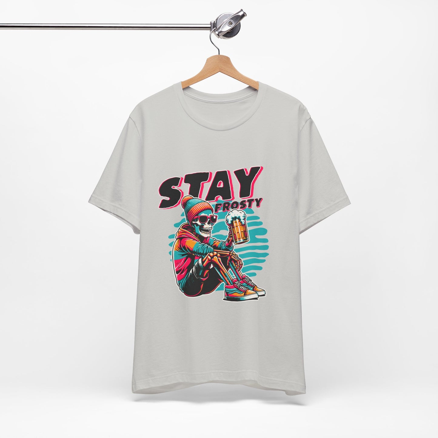 Stay Frosty Unisex Tee, Cool Graphic Shirt, Summer Vibes, Casual Wear, Gift for Him, Music Festival Fashion