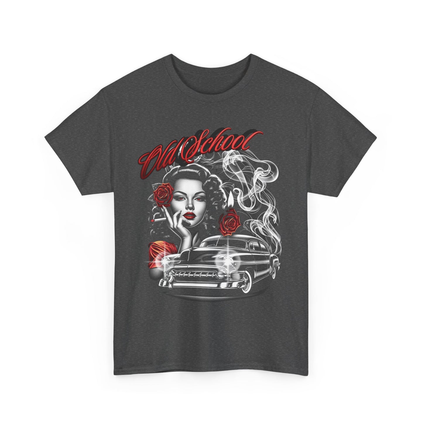 Artistic Unisex Heavy Cotton Tee - Vintage Vibes Graphic, Casual Wear, Music Lover Gift, Street Style Tee, Unisex Shirt
