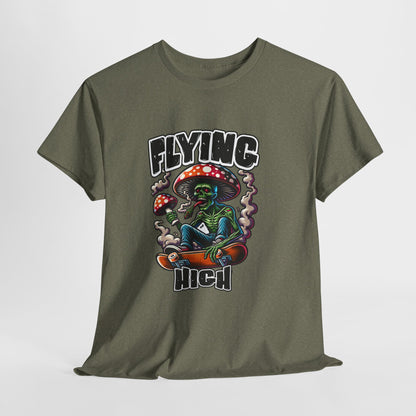 Flying High Unisex Cotton Tee, Psychedelic Shirt, Casual Wear, Gift for Stoners, Retro Fashion, Fun Graphic T-Shirt