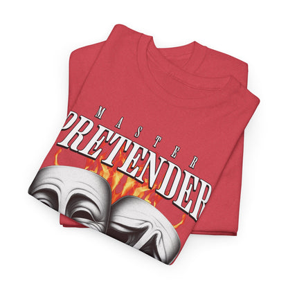 Theatrical Masks Unisex Heavy Cotton Tee, Perfect for Drama Lovers, Gift for Actors, Casual Wear, Theatre Fan Apparel