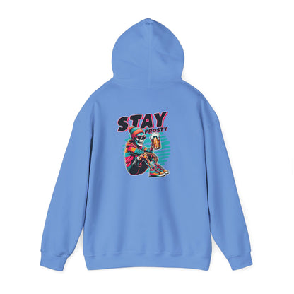 Stay Frosty Hooded Sweatshirt - Cozy Unisex Hoodie for Winter, Gift for Friends, Holiday Style, Casual Wear, Everyday Comfort