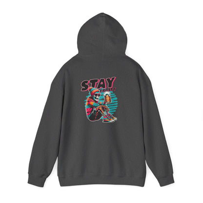 Stay Frosty Hooded Sweatshirt - Cozy Unisex Hoodie for Winter, Gift for Friends, Holiday Style, Casual Wear, Everyday Comfort