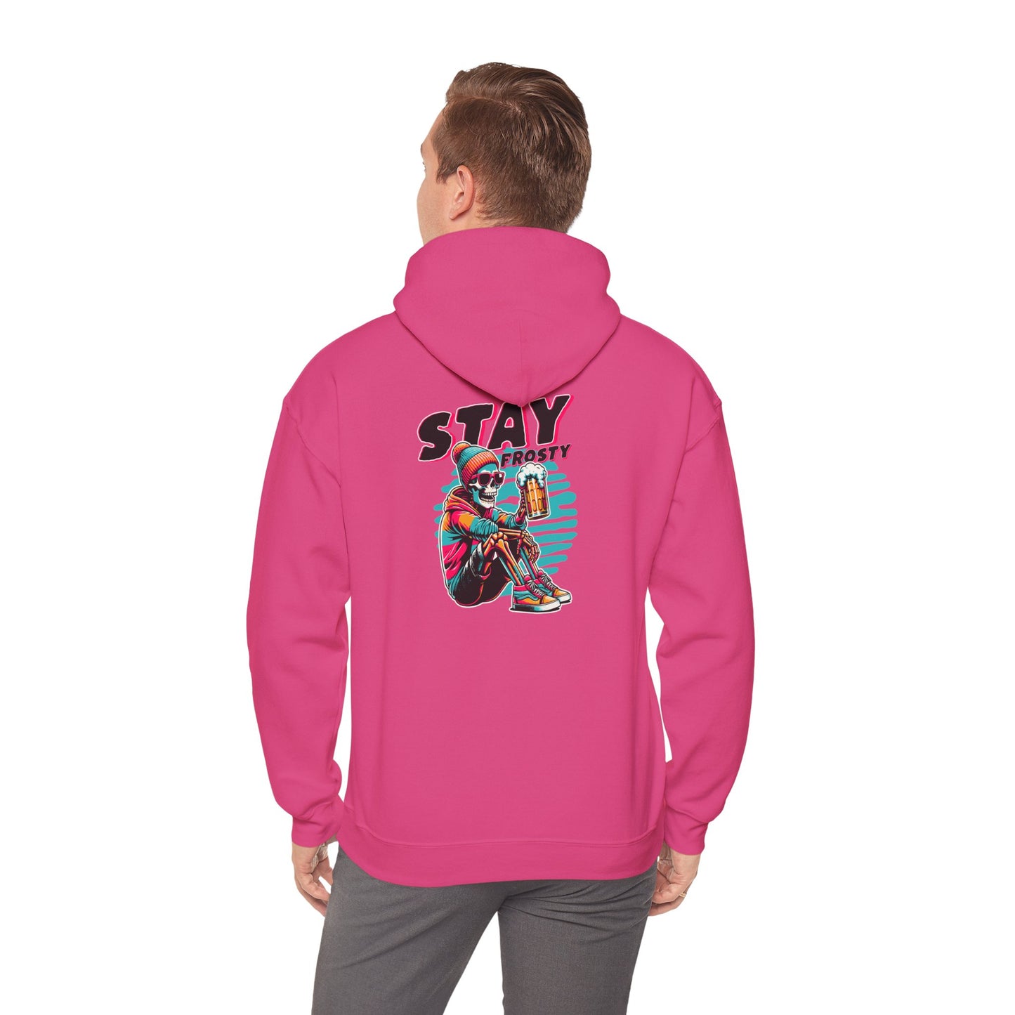 Stay Frosty Hooded Sweatshirt - Cozy Unisex Hoodie for Winter, Gift for Friends, Holiday Style, Casual Wear, Everyday Comfort